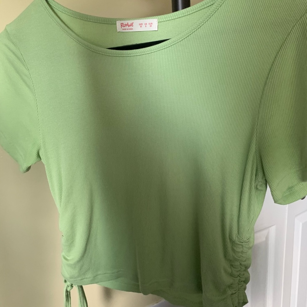 Adorable Green Cinch Top